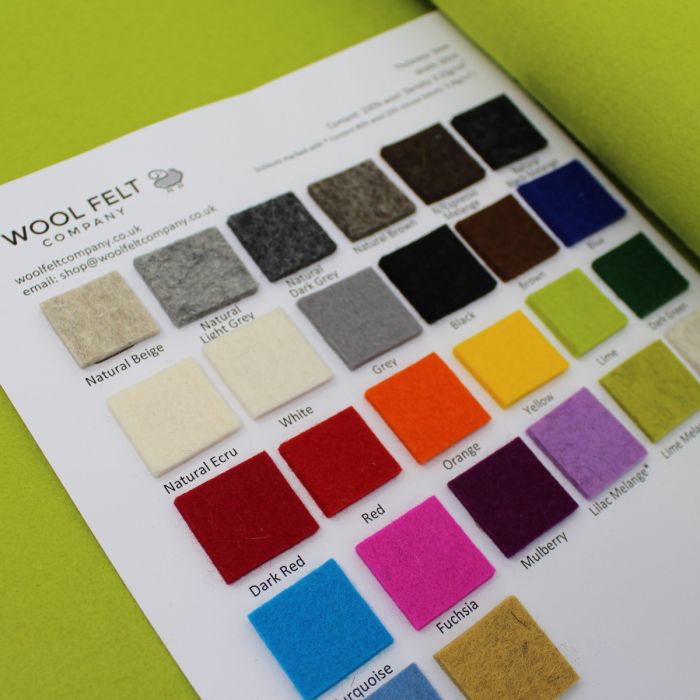 Swatch Card: 100% Wool Felt from National Nonwovens